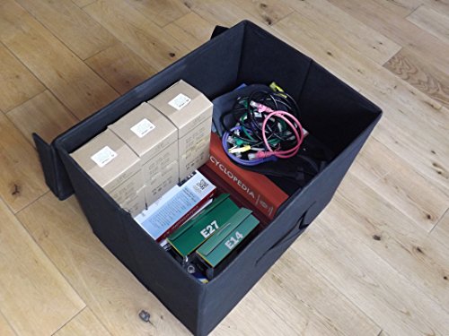 Neusu Extrastarke Große Faltbare Aufbewahrungsbox – 42cm x 31cm x 31cm (40 Liter Fassungsvermögen) – Perfekt Für Jeden Raum (Kinderzimmer, Schlafzimmer, Wohnzimmer), Um Darin Spielzeug, Bettwäsche, Kleidung, Bücher, Dvds Und Mehr Aufzubewahren - 3