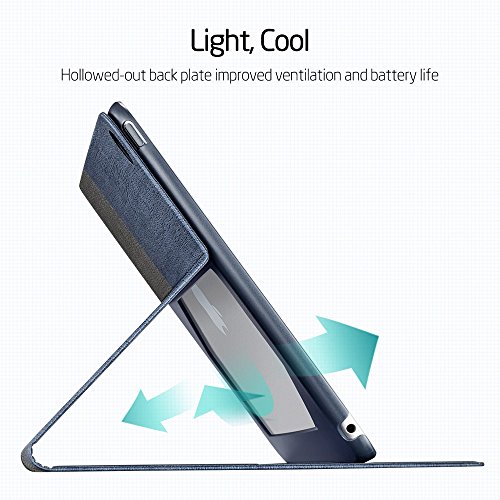 iPad Air 2 Hülle, ESR® Auto aufwachen / Schlaf Funktion und Einstellbarem Blickwinkel Funktion Schutzhülle für iPad Air 2/iPad 6 (Marineblau) - 7