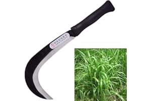 LI JIN Japanischer Unkraut Sichel Halbmondförmige Sichel mit Kunststoffgriff No.2319