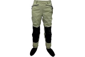JMORCO Waders Pesca Trampolieri da Pesca a Mosca Impermeabili e Traspiranti a 3 Strati, Pantaloni da trampoliere da Caccia durevoli, Pantaloni Alti da Calza(L)