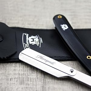 Men's Black Shaver/Barber Style Cut Throat Razor (Blades Not Inclued) With Leather Pouch.Perfect Razor For All Kind Of… - Image 3