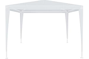 ARREDITALY Gazebo 3 x 3 Metri Struttura in Acciaio Copertura In PE 110 gr/m² Impermeabile Idrorepellente Resistente Raggi Solari UV Tenda Ombrellone Per Fiere Pic Nic Campeggio Esterno Giardino Piscina Bianco