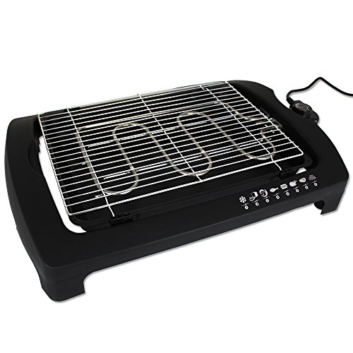 Elektronischer Tisch-Grill mit Grillzange – Elektrogrill 2000 Watt – BBQ Partygrill – Campinggrill - 2