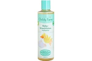 ‎CHILDS FARM Childs Farm Baby Waschlotion 250 ml, parfümfrei, reinigt sanft | Geeignet für Neugeborene mit trockene, empfindliche und auch zu Neurodermitis neigende Haut
