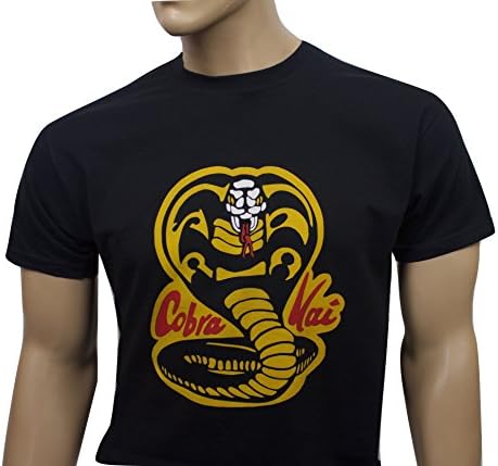 Unit 13 Originals The Karate Kid Mens 80s Film t-Shirt Cobra Kai Black