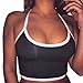 Produktbild BH Weste Frauen Unterwäsche Boho Tops Bustier BH Weste Ernte Top Bralette Bluse Cami Gym Running Sport Kleidung (L, Schwarz)
