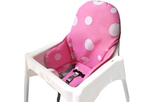 ZARPMA Cuscino Seggiolone coprisedili per Ikea Antilop,Lavabile per Bambini Pieghevole Ikea Childs Sedia coprisedili Ricoperto-Non Include Di Seggiolone E Cintura Di Sicurezza (Rosa)