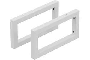 JYiuog Supporto per lavabo, montaggio a parete, in metallo, per console per lavabo, versatile supporto da parete (bianco, 30 cm/2 pezzi)