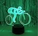 Produktbild Fahrt Fahrrad 3D Nachtlicht LED 7 Farbwechsel 3D Visuelle lampe LED AA Batterien USB Tischlampe   Für Kinder Geschenk Spielzeug