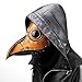 Produktbild XY Fancy Damen Herren Retro Steam Punk Kostüm Pest Vogel PU Leder Arzt Maske Metall Rahmen Halloween Party Cosplay Requisiten, Orange