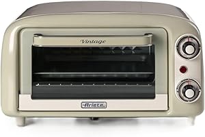 Ariete 3919 Forno Elettrico Vintage, 800W, Capacità 10L, Doppio vetro, Retrò, Beige
