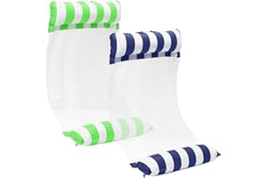 Generic Seinal Aufblasbare Wasserhängematte Schwimmbett 4 in1 Luftmatratzen für Pool Loungesessel Lounge luftmatratze hängematte Schwimmbad Strand (Grün+Dunkelblau), 28 * 23cm, 5410