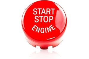 Selyse Start-Stopp-Taste, Austausch Motorstartknopf Hochglanz, Startknopf für Serie 1 2 3 4 5 6 7 Serie X1 X3 X4 X5 X6 / F20 F30 F10 F01 G30 G11 (Rot)