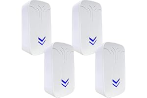 PUTAII Lot de 4 répulsifs à ultrasons électroniques contre les moustiques, les insectes, la lutte contre les rats, pour l'intérieur, anti-cafards, mouches, souris, araignées