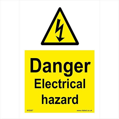 WS567 Warning Sign Danger Electrical Hazard 100mm x 150mm DIBOND/Composite Aluminium