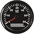 ELING Tachometer RPM Tacho Gauge With Hour Meter For Car Truck Boat Yacht 0-6000RPM 85mm With Backlight