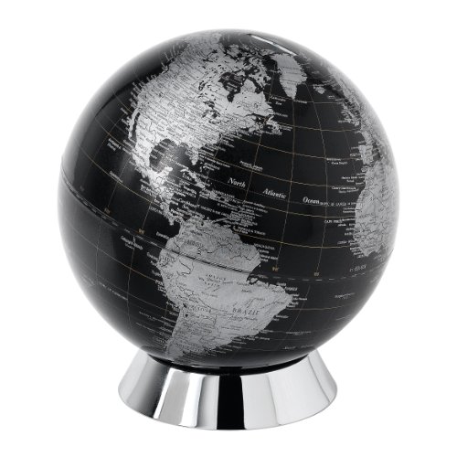 Globe Collection, Globus-Sparbüchse, 20 cm, Schwarz