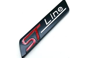 RICHARD'SJDM 2Pcs (A set) ST Line Emblem for Focus ST Line Fiesta ST Line Badge (2Pcs Black)