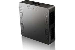 QUEEN.Y Convertisseur RGB, Concentrateur De Transfert 5v Add-RGB vers 12v RGB, Carte Mère avec en-tête 12v à 4 Broches Peut Contorl 5v Add-RGB Produits, Non Compatible avec La Carte Mère Asrock