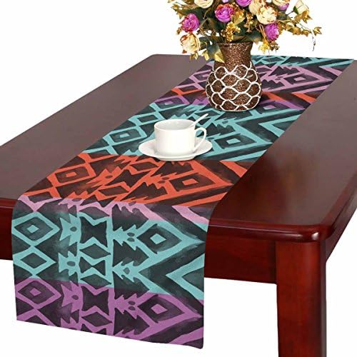 Zenzzle Table Runner 16in*72in print with ethnic Aztec tribal mexican pattern