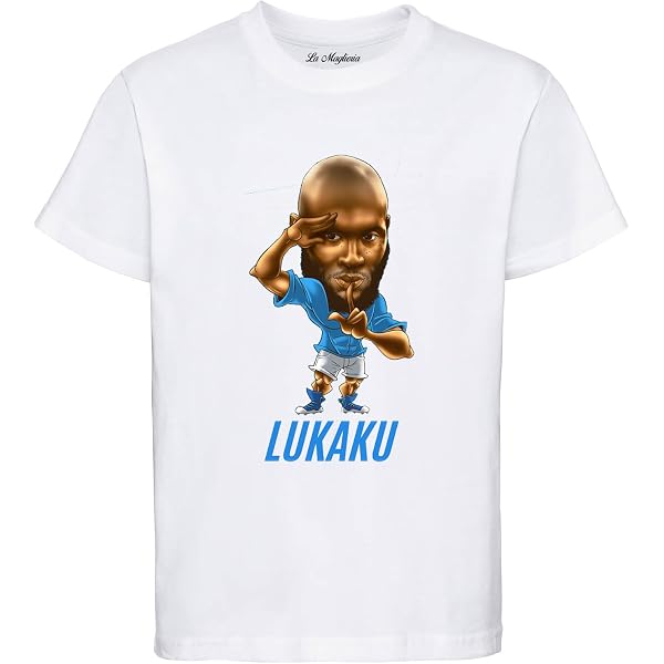 Maglietta Romelu Lukaku 2025 | T-Shirt Unisex 100% Cotone | Regalo Calcio Uomo Donna Ragazzo | Stampata In Italia Da La Maglieria