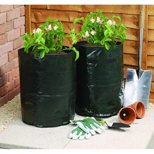 ZEONELY MART Polyethylene Nursery cover Planter (Black, 6X7 inch, 100pcs)