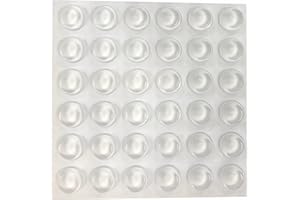 ANHORTS Lagrimas Silicona, Topes adhesivos de protección, Almohadillas de goma transparente, puerta de cocina, baño, oficina, amortiguadores de ruido (36 Piezas)