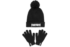 Fortnite Winter Hat and Gloves Set, Boys Cold Weather Accessories, Beanie and Gloves, One Size