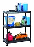 Garland 3 Tier 80cm Wide Heavy Duty Ventilated Plastic Shelving (80 x 40 x 97cm) (Garden &amp; Outdoors)