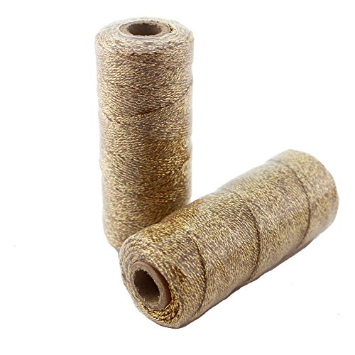 ipalmay 100 m Bäckergarn Metallic Spule 3-lagig für DIY Handwerk Arts oder Geschenkverpackungen - 3