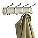 mDesign Door Hooks - 8 Practical Coat Rails - Ideal for Storing Coats, Jackets, Scarves, Towels - Steel Over Door Hooks - Also Suitable for Use in Bathrooms - Colour: Perl Champagner