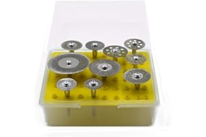 Oudtinz Lot de 10 disques diamantés de 0,3 cm pour outil rotatif Dremel