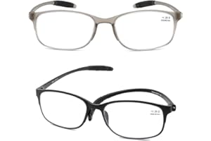 Mcoorn Gafas de Lectura Flexibles Ligeras (Pack 2), Anti Luz Azul para Mujer Hombre