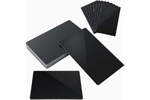 LaserPecker 100 pezzi grezzi per incisione in metallo, multiuso, in lamiera di alluminio, per LP2/LP3/LP4 e altre macchine per incisione laser, carte fai da te, spessore 0,1 mm, colore nero