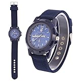 Elektronische Digital Armbanduhr Mann Uhr Mann-dauerhafte Nylonband Sport kühle Mode Armbanduhren(Blue)