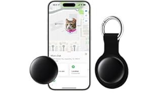 Bixar Tag pour Animaux – Traceur GPS & Bluetooth Chien et Chat, Étanche IP67, Réseau Apple Find My, Porte-clé Inclus, Alternative AirTag et SmartTag, sans Abonnement, Autonomie 1 an
