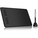 Huion Inspiroy H640P Tavoletta grafica con penna senza batteria, 8192 livelli di pressione penna 8 tasti Express e 1 tavolett