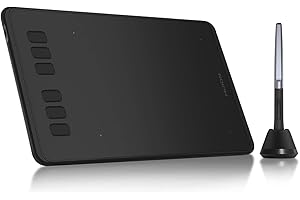 HUION Inspiroy H640P - Tablet grafico, pennino senza batteria, 6 tasti personalizzabili, tablet da disegno professionale, ideale per giocare a OSU, lavoro a casa e apprendimento a distanza