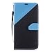 Produktbild Mate 10 lite Hülle, Huawei Mate 10 lite (5,9 Zoll) Wallet Tasche Brieftasche Schutzhülle, Carols PU Lederhülle Flip Hülle im Bookstyle Cover Schale Stand Ständer Etui Karten Slot Schutzhülle Tasche Wallet Case für Huawei Mate 10 lite (5,9 Zoll) Nähte Lederbezug - Hellblau und schwarz