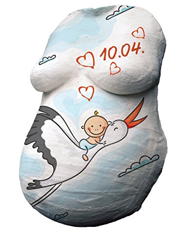 BABY BAUCH GIPSABDRUCK KOMPLETT SET MIT 12 FARBEN – statt UVP 24,99 Euro zum Vorteilspreis! Gips Abdruck Set für BABY BAUCH, Gipsbauch, Schwangerschaftsbauch, Bauchmaske, Bauchabdruck, Schwangerschaft, Gipsbinden
