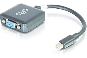 C2G 20CM Mini DisplayPort Male to VGA Female Full HD Adapter Black, HD Mini DP to VGA Compatible with Apple MacBook, Mac Mini, Mac Pro, Microsoft Surface Pro, Dell XPS and More