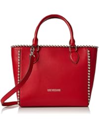 Love Moschino - Borsa Vitello Pebble Rosso, Shoppers y bolsos de hombro Mujer, Rojo (Red), 9x25x36 cm (B x H T)