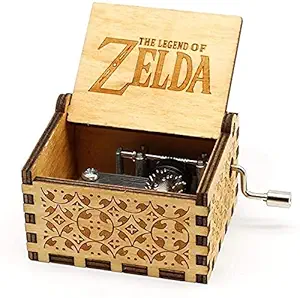 Sherni Wood Hand Crank Music Box for Mom/Dad/Daughter/Son - Unique Gifts for Birthday Christmas Thanksgiving Wedding Valentine Anniversary (Zelda)