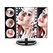 Produktbild EASEHOLD Kosmetikspiegel, Schminkspiegel mit Beleuchtung, Touchscreen, Standspiegel Make up Spiegel mit LED Licht (Gelb)