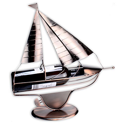 Weinflaschenhalter Modell "Sailor" in edler Kupferoptik 43cm x 42cm x 9cm