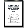 Kagaz Kala - Bathroom poster - Bathroom posters with frame - Bathroom quotes framed posters - Washroom Quotes Frames - Toilet Quotes Wall Hanging (Remember)