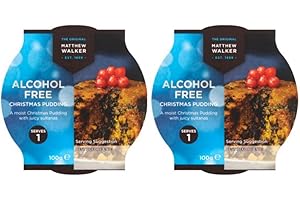 CG COMFORTABLE GOODS Moist Alcohol Free Christmas Pudding with Juicy Sultanas 2 X 100g
