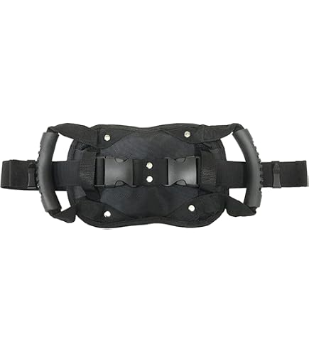 Gereton Ceinture Moto Enfant Sécurité Passager - Sangle Réglable Hauteur, Double Poignée, Bande Réfléchissante