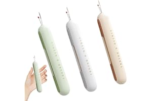 QTTRPCU 3 Stück 2 in 1 Nadeleinfädler Nahttrenner, Einfädelhilfe für Nähnadeln, Nahttrenner zum Nähen Basteln Stricken Kreuzstich Quilten Zubehör