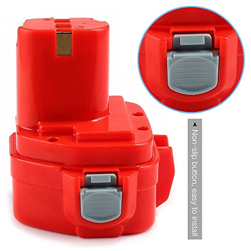 Powayup für Makita Akku 12V 3.0Ah Ni-Mh Batterie Werkzeugakkus ErsatzAkku 1222 12341220 12331235 1235B 1235F 2Packs - 6